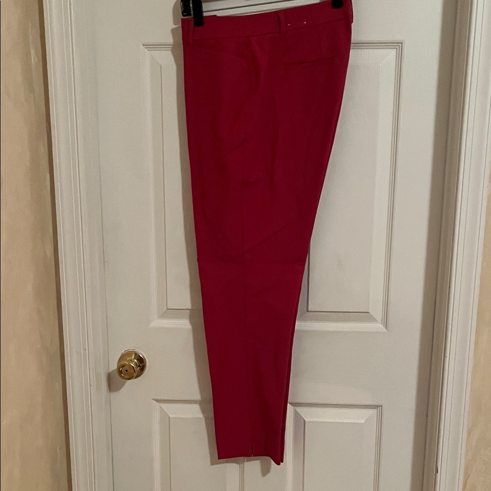 White House Black Market Slim-Fit Pants in Fuchsia